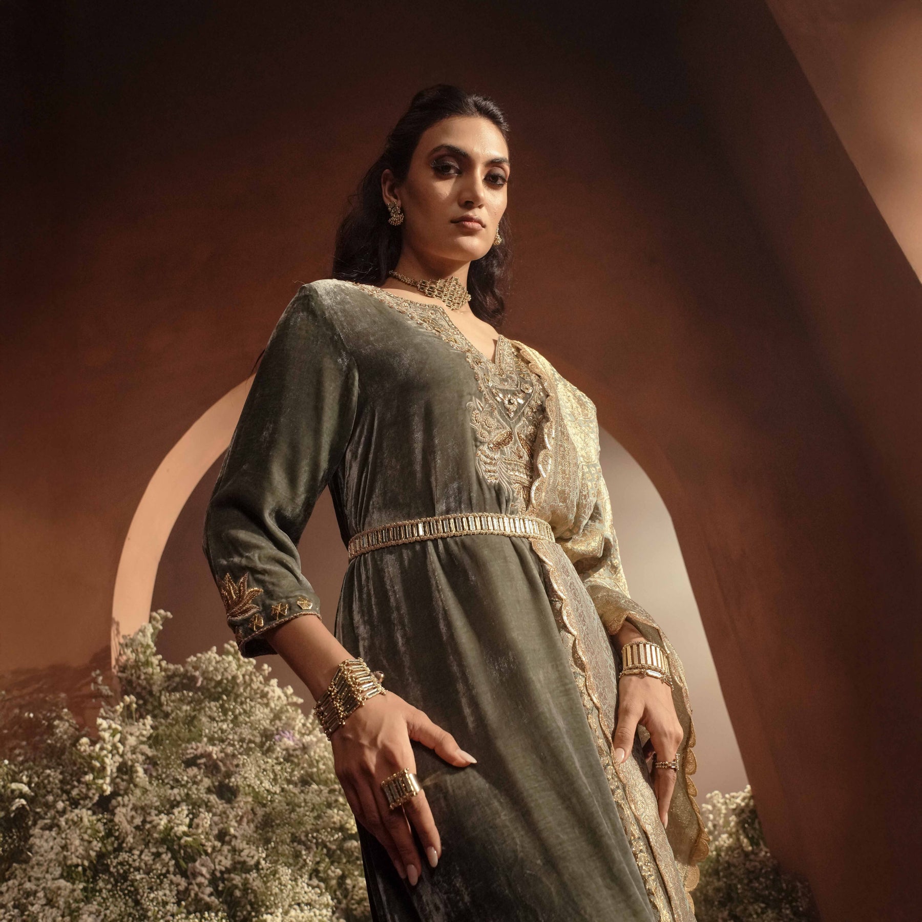 AABIRA KAFTAN [ Wasabi Green ]