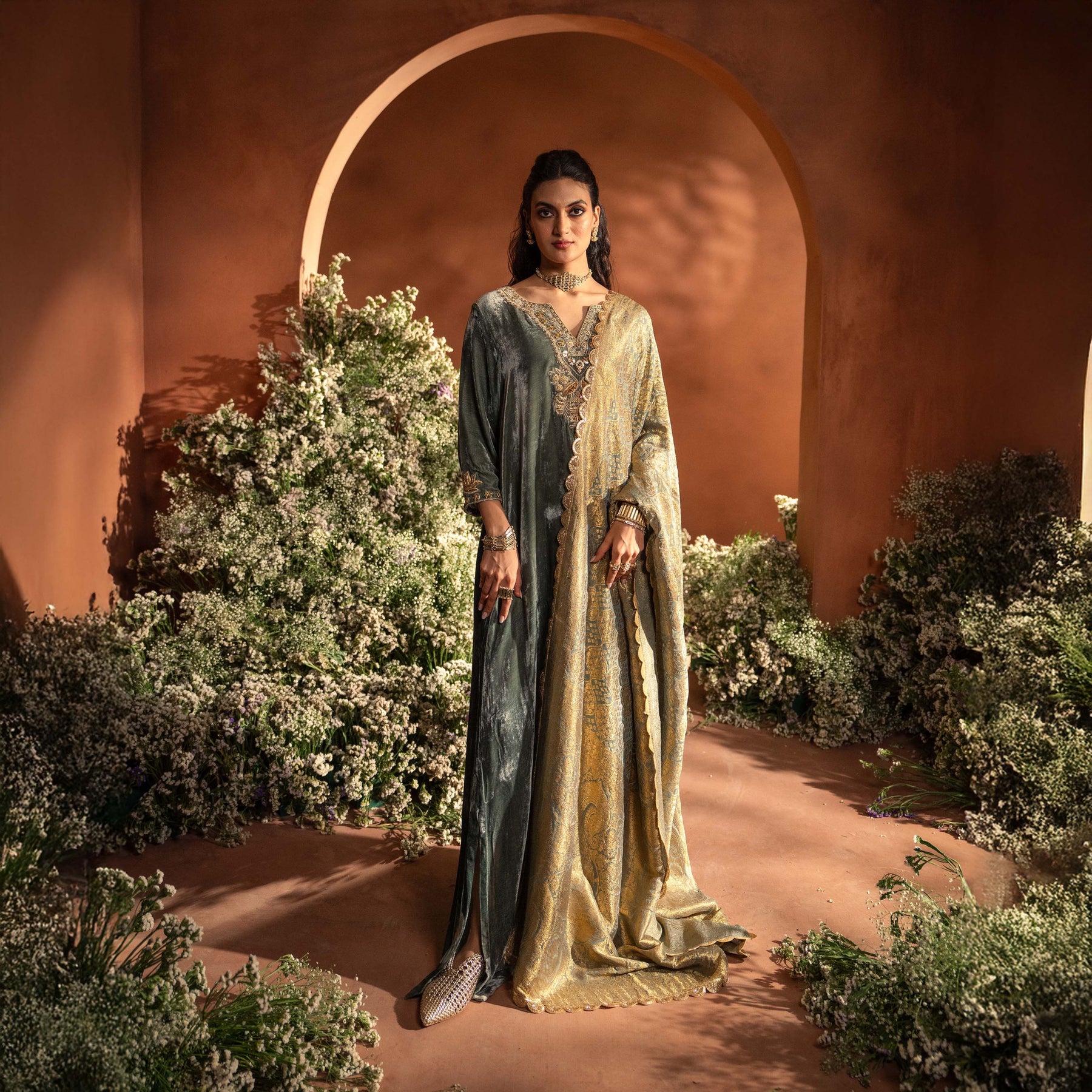 AABIRA KAFTAN [ Wasabi Green ]