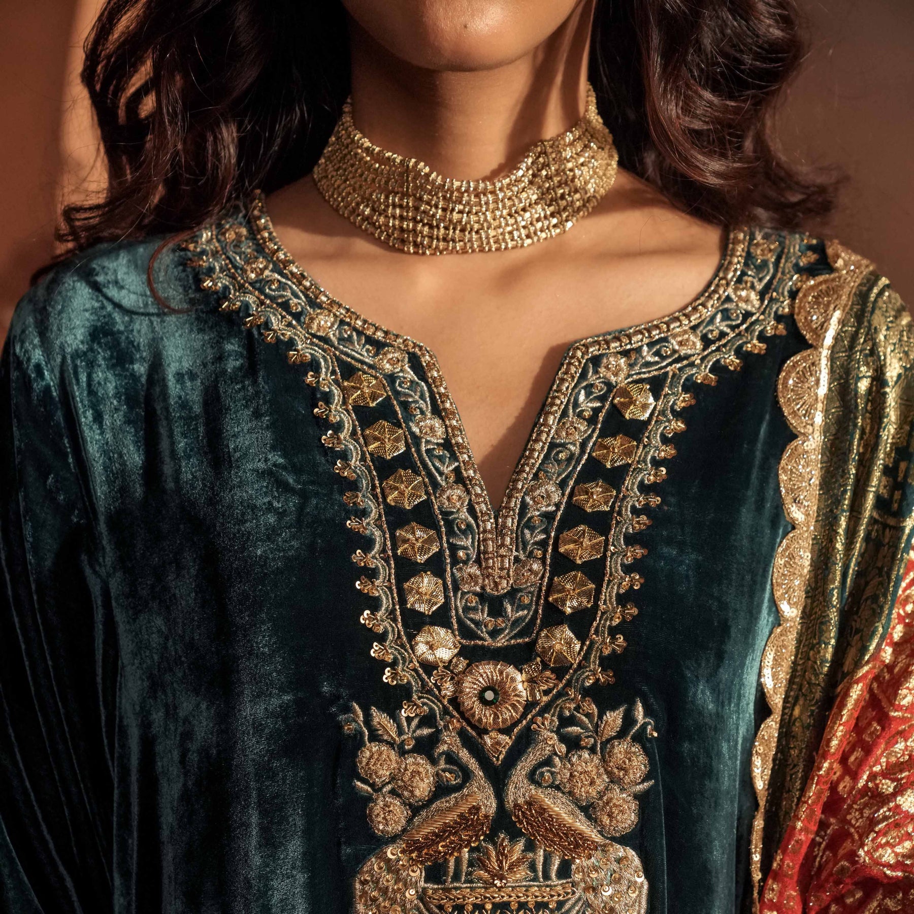 AABIRA KAFTAN [ Emerald Green ]