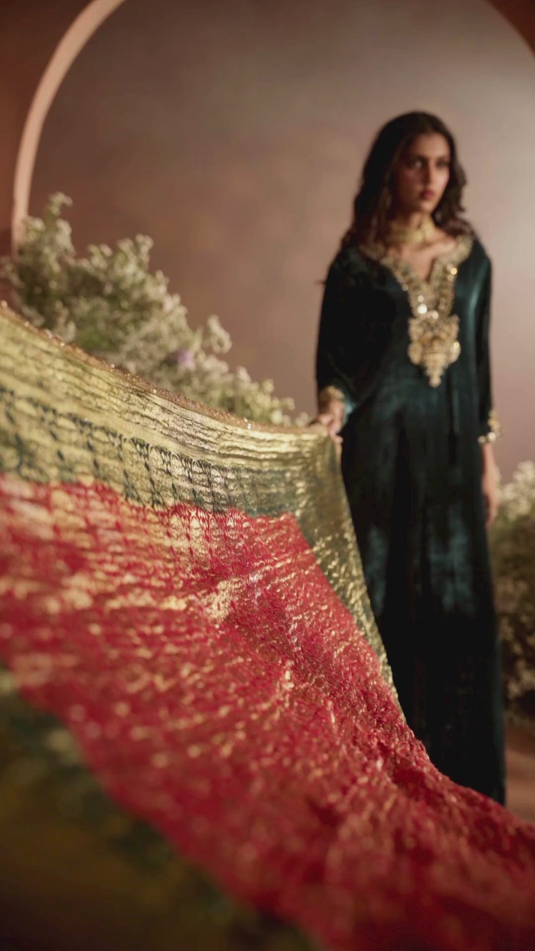 AABIRA KAFTAN [ Emerald Green ]